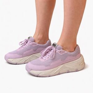 Diesel Pink Chunky Sneakers | Mesh & Leather | Platform Sole Size 8